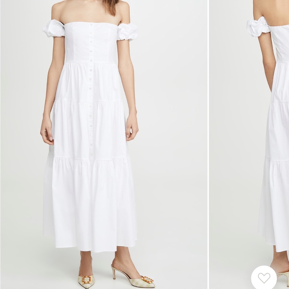 Staud Elio puff sleeve button down dress